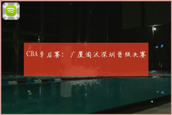 CBA季后赛:广厦淘汰深圳晋级决赛