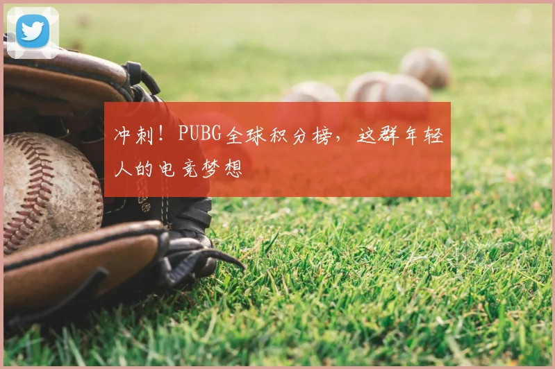 冲刺！PUBG全球积分榜，这群年轻人的电竞梦想